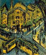 Ernst Ludwig Kirchner Nollendorfplatz, oil on canvas